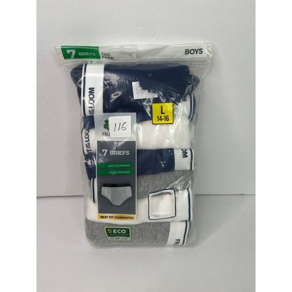 Bundle Boys Hanes FOTL Underwear Briefs Boxers Size Underwear Size Large 14/16 - Picture 2 of 7